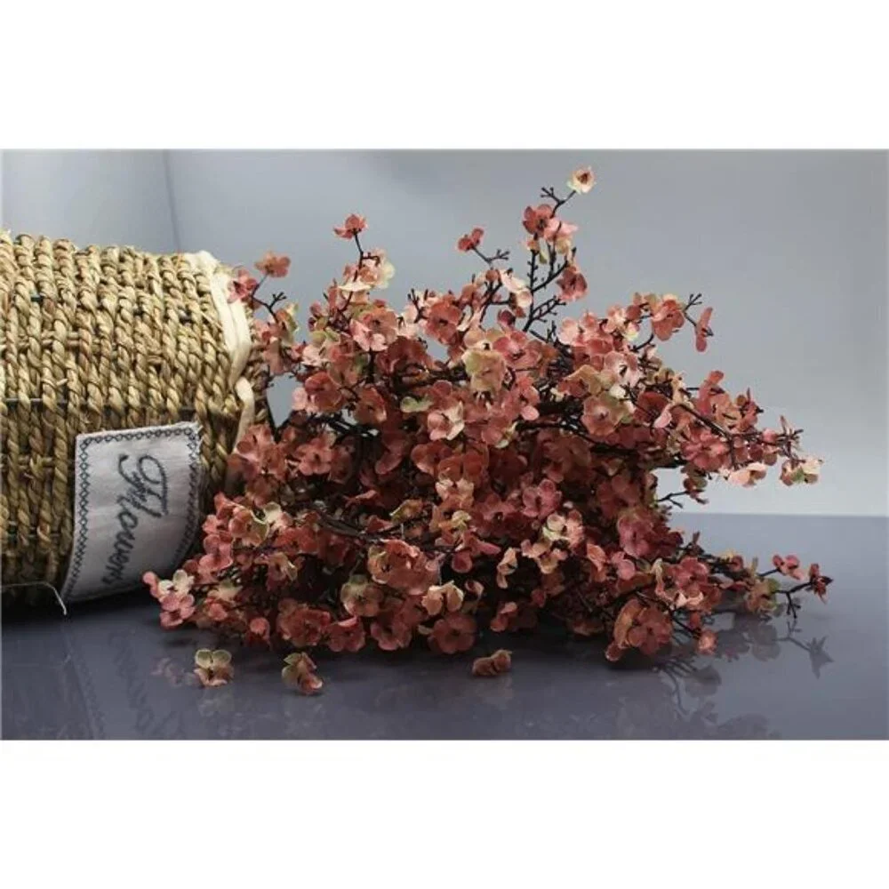 Artificial Babys Breath Flowers 6 Bundle Silk Wedding Home Decor Beige Brown